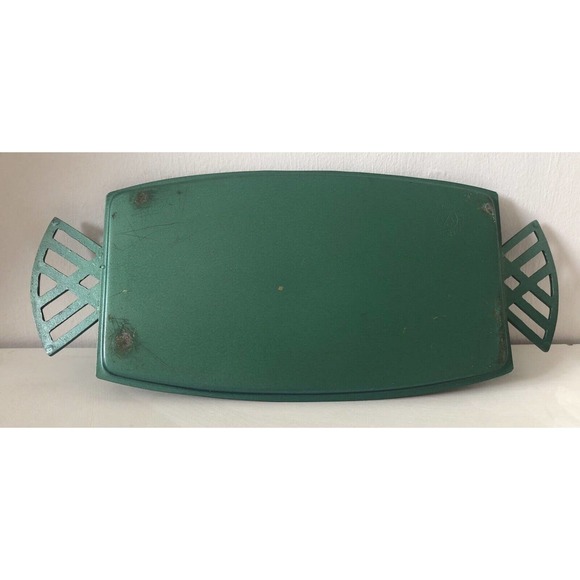 Vintage Mid-Century Metal Tray Oppenheim Hand Made Israel Fruit Bowl Grapes Wine - Picture 8 of 12